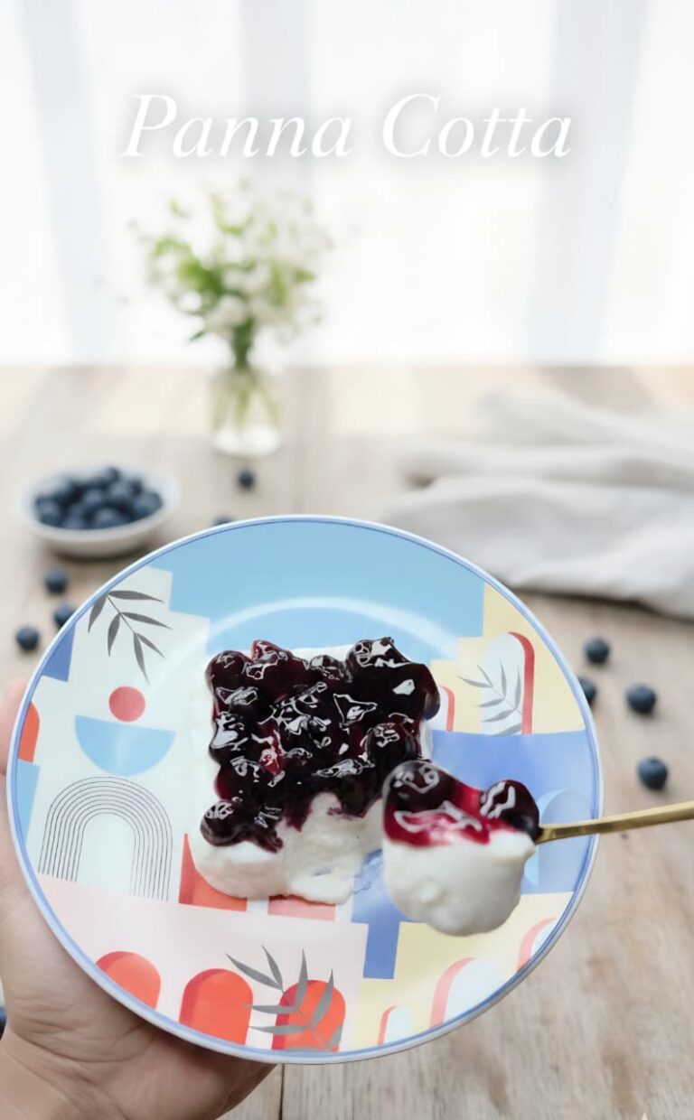 Panna Cotta with Hot Berry Compote